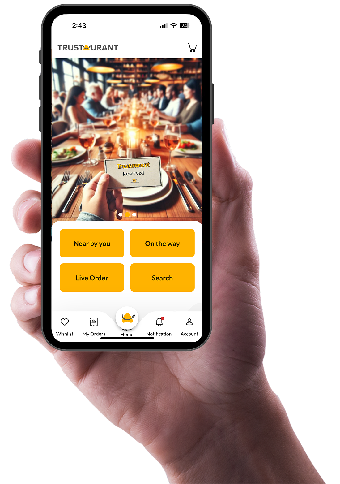 Trustaurant App Mockup