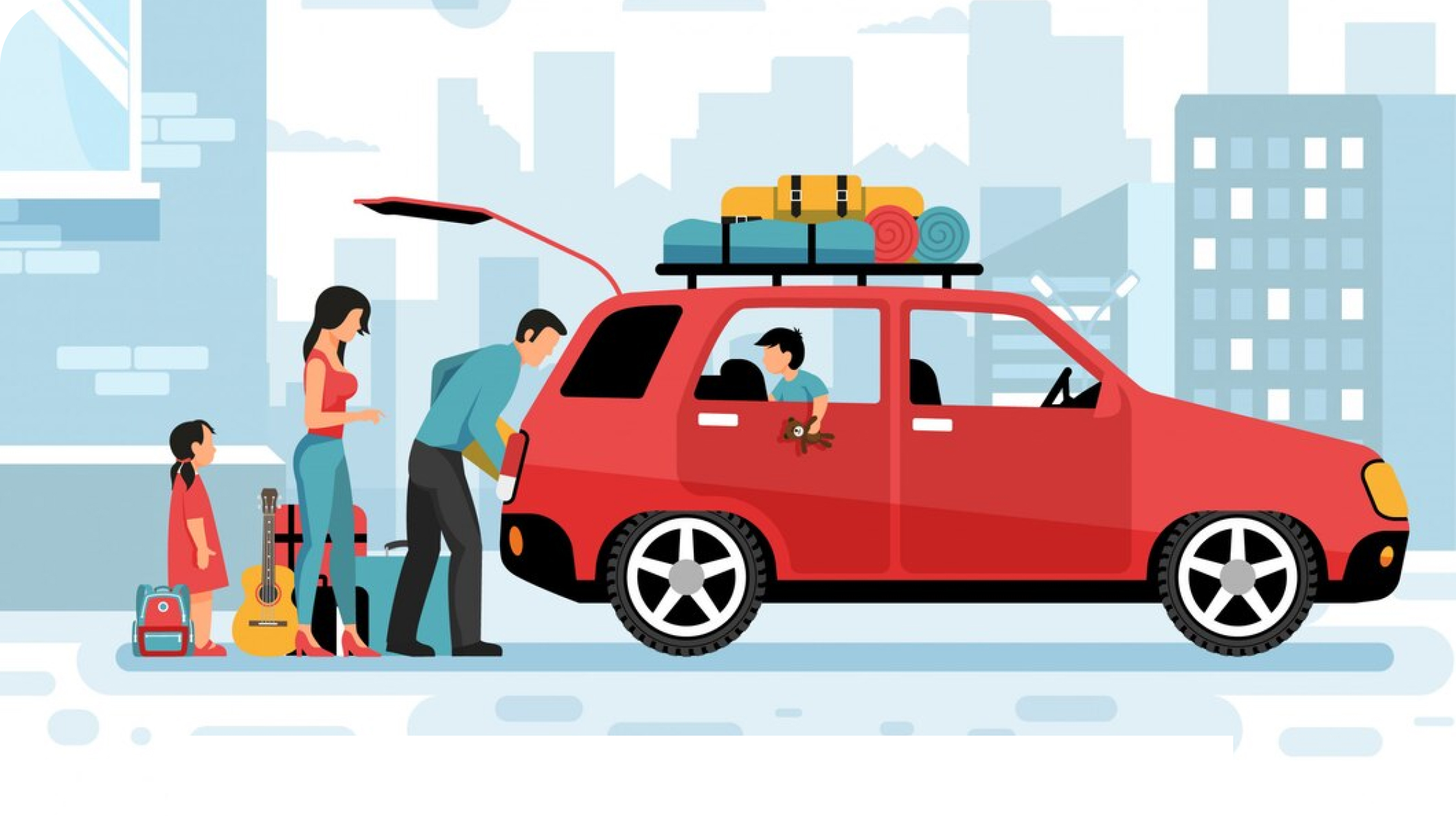 Cartoon picure of the family